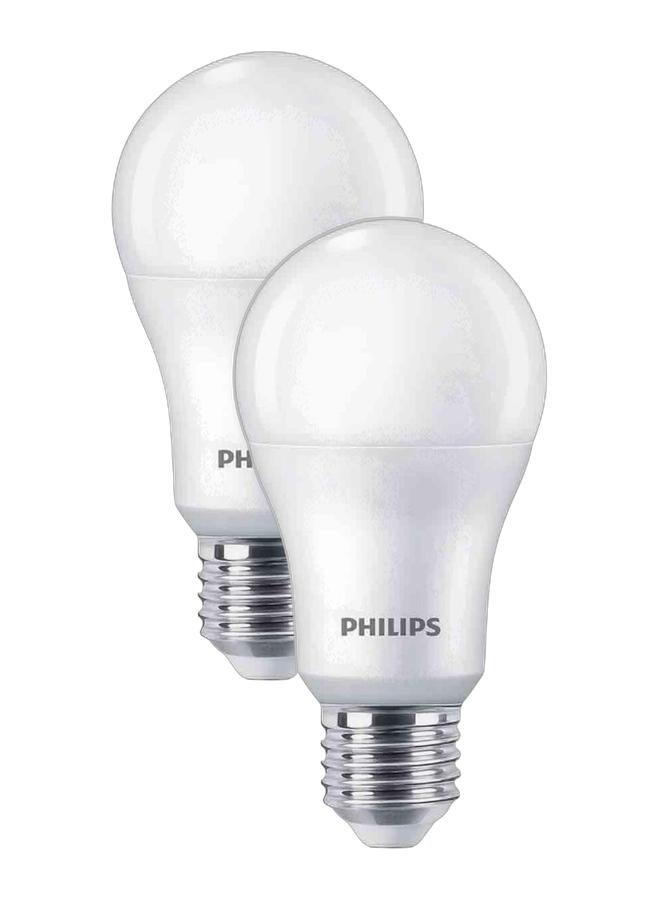 Philips Essential LED Bulb 13W 3000K 230V E27 - Warm White 14.9 x 6.3 x 6.3cm (Pack of 2) - Image 1